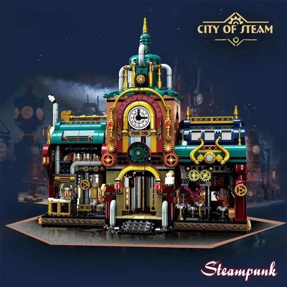 Steampunk Street View Architecture Building Blocks Set Lego Compatible - ToylandEU