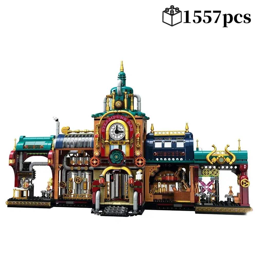 Steampunk Street View Architecture Building Blocks Set Lego Compatible - ToylandEU