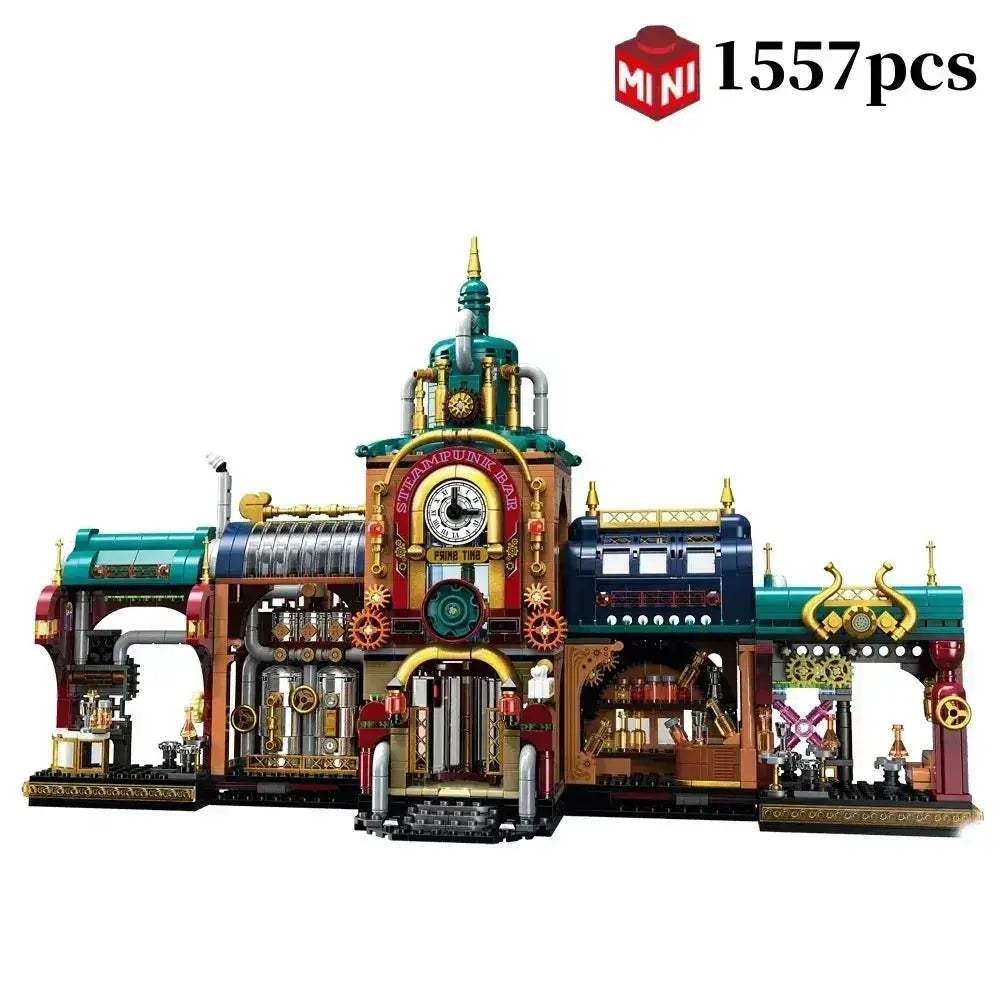 Steampunk Street View Architecture Building Blocks Set Lego Compatible - ToylandEU