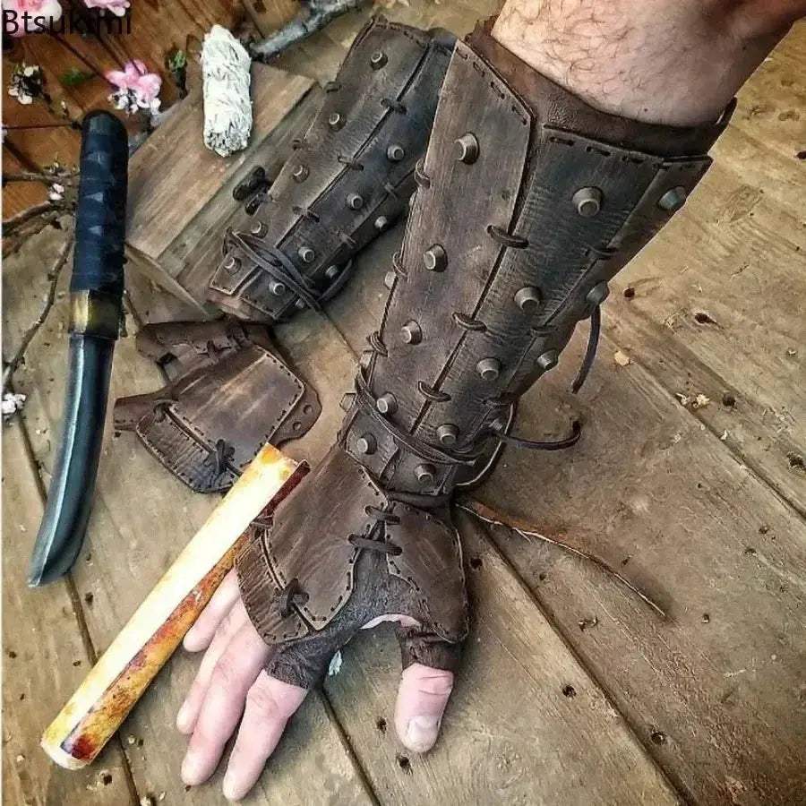 Steampunk Viking Bracer Gloves Arm Armor For Cosplay - ToylandEU