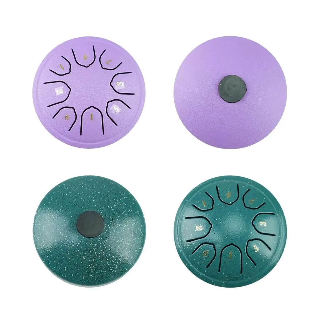  4.5 Inch 8 Tone Steel Tongue Drum Mini Hand Pan Drum With Drumsticks Tambourine And Accessories -  ToylandEU™