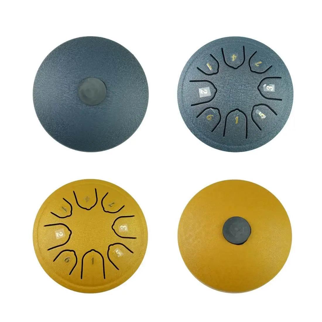  4.5 Inch 8 Tone Steel Tongue Drum Mini Hand Pan Drum With Drumsticks Tambourine And Accessories -  ToylandEU™