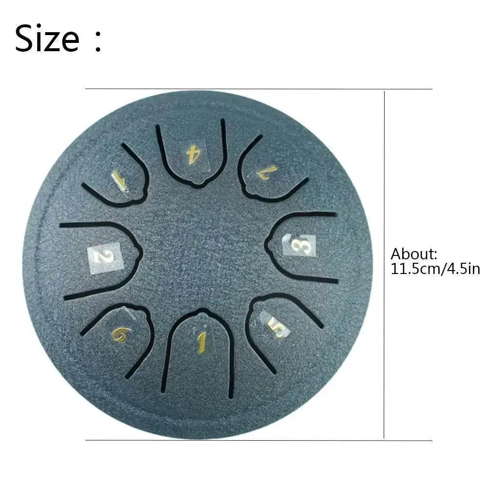  4.5 Inch 8 Tone Steel Tongue Drum Mini Hand Pan Drum With Drumsticks Tambourine And Accessories -  ToylandEU™