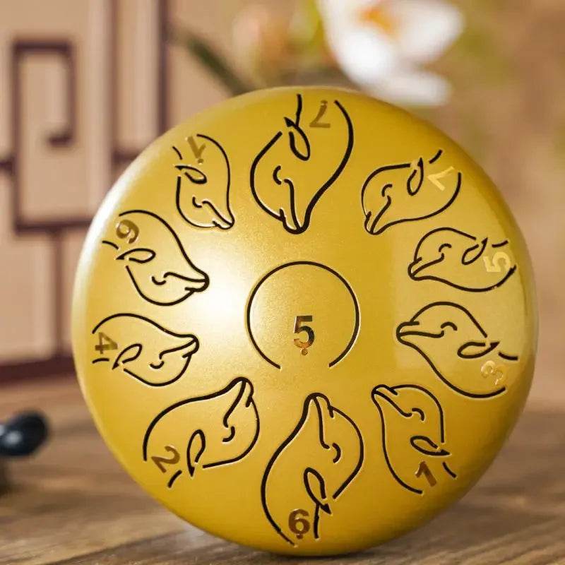 Steel Tongue Drum 6 Inch 11 Tone Handpan Ethereal Drum Portable Mini Music Drum for Children Yoga Meditation - ToylandEU