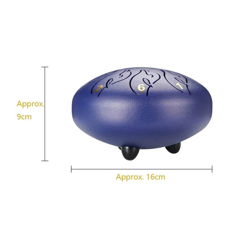 Steel Tongue Drum 6 Inch 11 Tone Handpan Ethereal Drum Portable Mini Music Drum for Children Yoga Meditation - ToylandEU