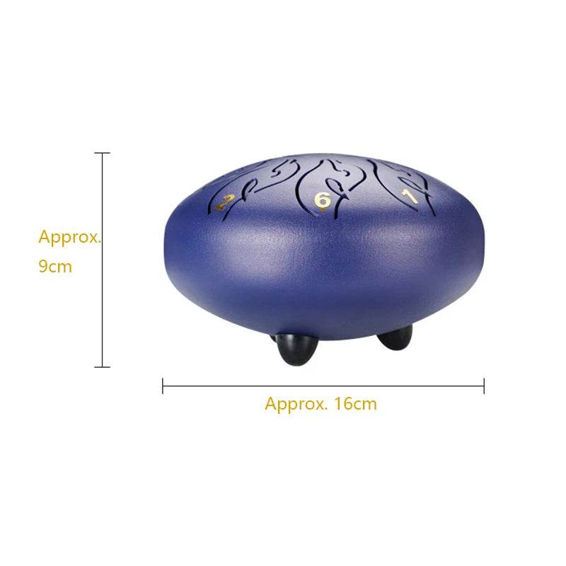 Steel Tongue Drum 6 Inch 11 Tone Handpan Ethereal Drum Portable Mini Music Drum for Children Yoga Meditation - ToylandEU