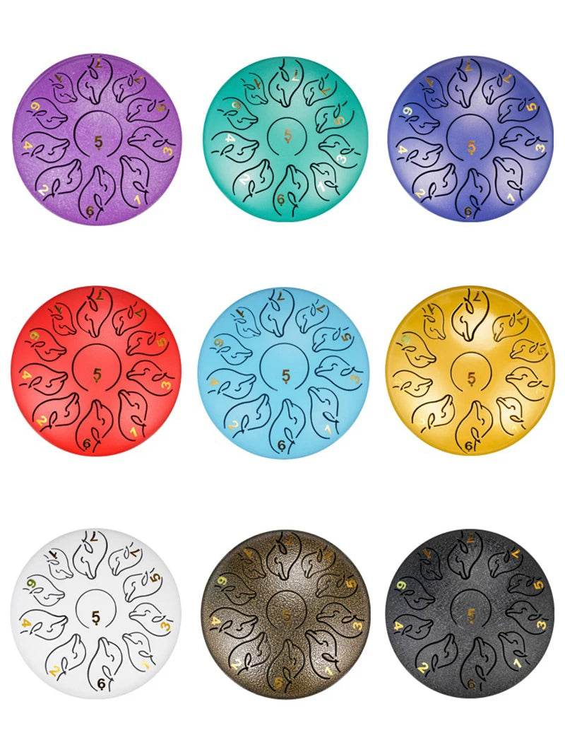 Steel Tongue Drum 6 Inch 11 Tone Handpan Ethereal Drum Portable Mini Music Drum for Children Yoga Meditation - ToylandEU