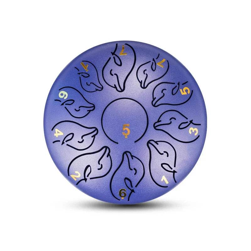 Steel Tongue Drum 6 Inch 11 Tone Handpan Ethereal Drum Portable Mini Music Drum for Children Yoga Meditation - ToylandEU