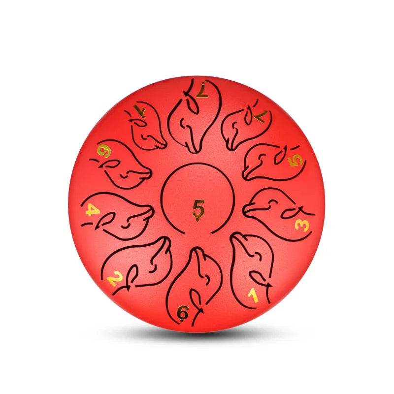Steel Tongue Drum 6 Inch 11 Tone Handpan Ethereal Drum Portable Mini Music Drum for Children Yoga Meditation - ToylandEU