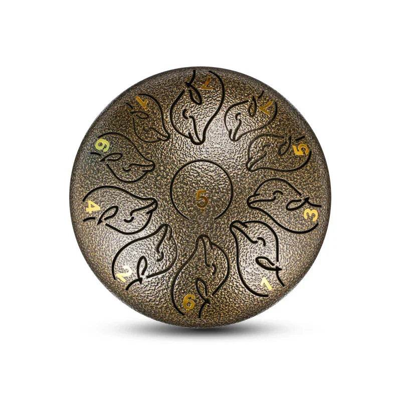 Steel Tongue Drum 6 Inch 11 Tone Handpan Ethereal Drum Portable Mini Music Drum for Children Yoga Meditation - ToylandEU