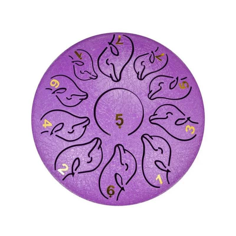 Steel Tongue Drum 6 Inch 11 Tone Handpan Ethereal Drum Portable Mini Music Drum for Children Yoga Meditation - ToylandEU