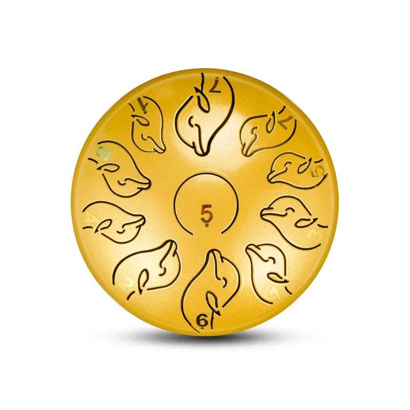 Steel Tongue Drum 6 Inch 11 Tone Handpan Ethereal Drum Portable Mini Music Drum for Children Yoga Meditation - ToylandEU