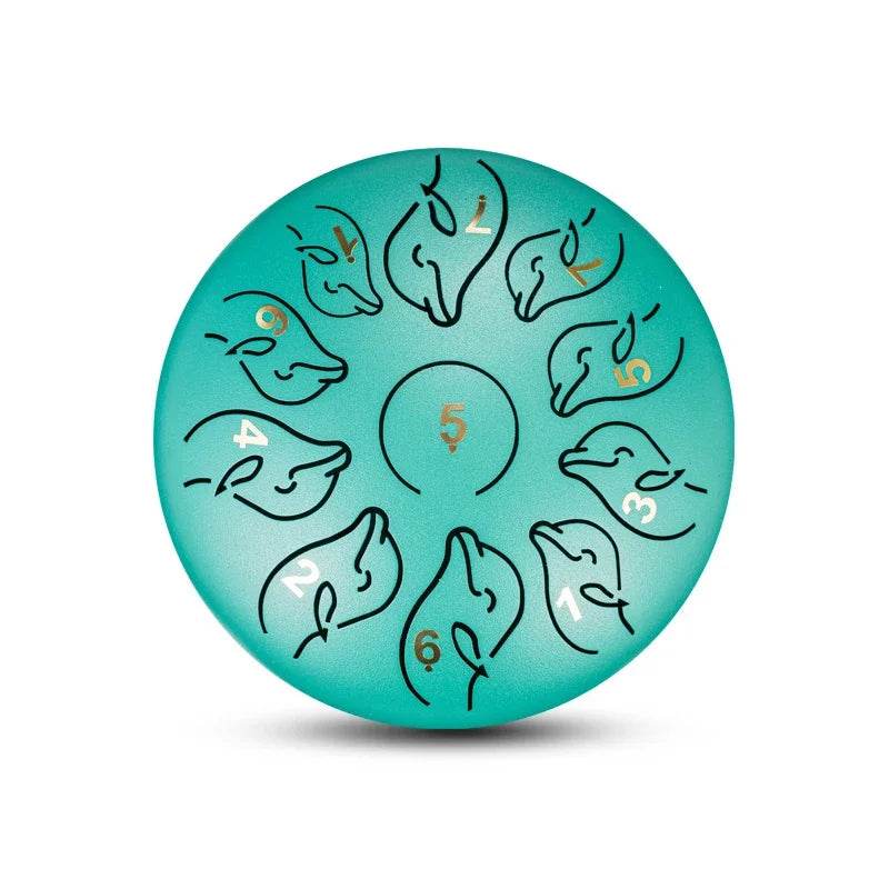 Steel Tongue Drum 6 Inch 11 Tone Handpan Ethereal Drum Portable Mini Music Drum for Children Yoga Meditation - ToylandEU