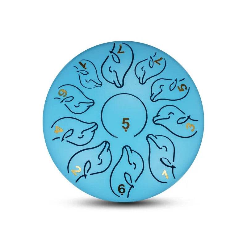 Steel Tongue Drum 6 Inch 11 Tone Handpan Ethereal Drum Portable Mini Music Drum for Children Yoga Meditation - ToylandEU