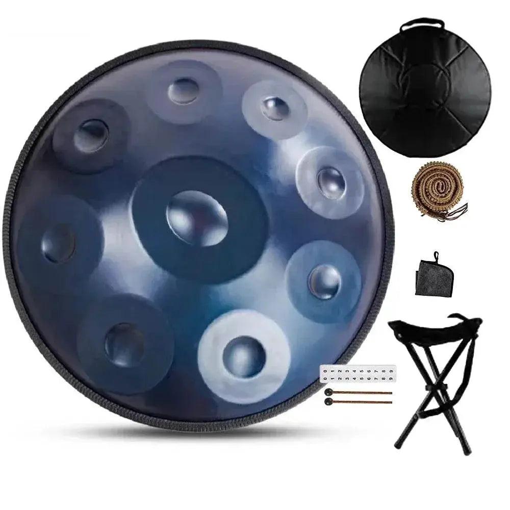  18 Inches Handpan 9 Notes G Minor Yoga Meditation Instrument Steel Tongue Drum Beginner Professional Stainless Steel Drum -  ToylandEU™