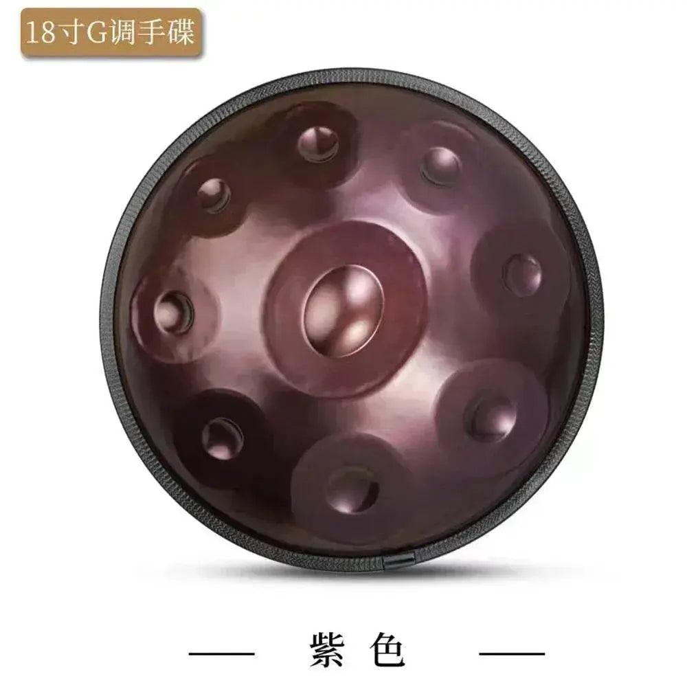  18 Inches Handpan 9 Notes G Minor Yoga Meditation Instrument Steel Tongue Drum Beginner Professional Stainless Steel Drum -  ToylandEU™