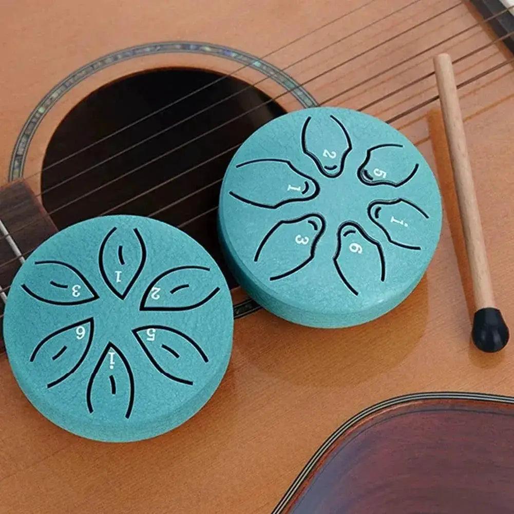  Steel Tongue Drum Portable Rain Drum Hand Pan Drum 3 Inch 6 Notes Percussion Musical Instrument for Yoga Meditation Toy -  ToylandEU™