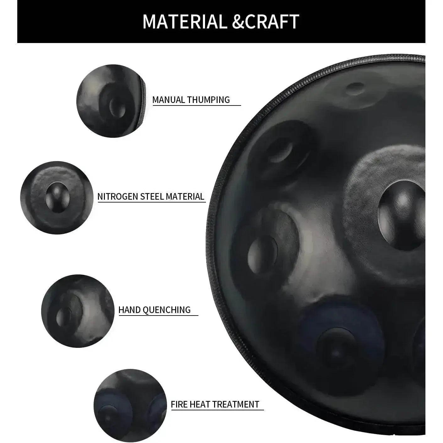  Handpan Drum 9 10 12 Notes D Minor 22 Inch Steel Tongue Drum Yoga Meditation Instrument Beginner Gift Music Drum Kurd -  ToylandEU™