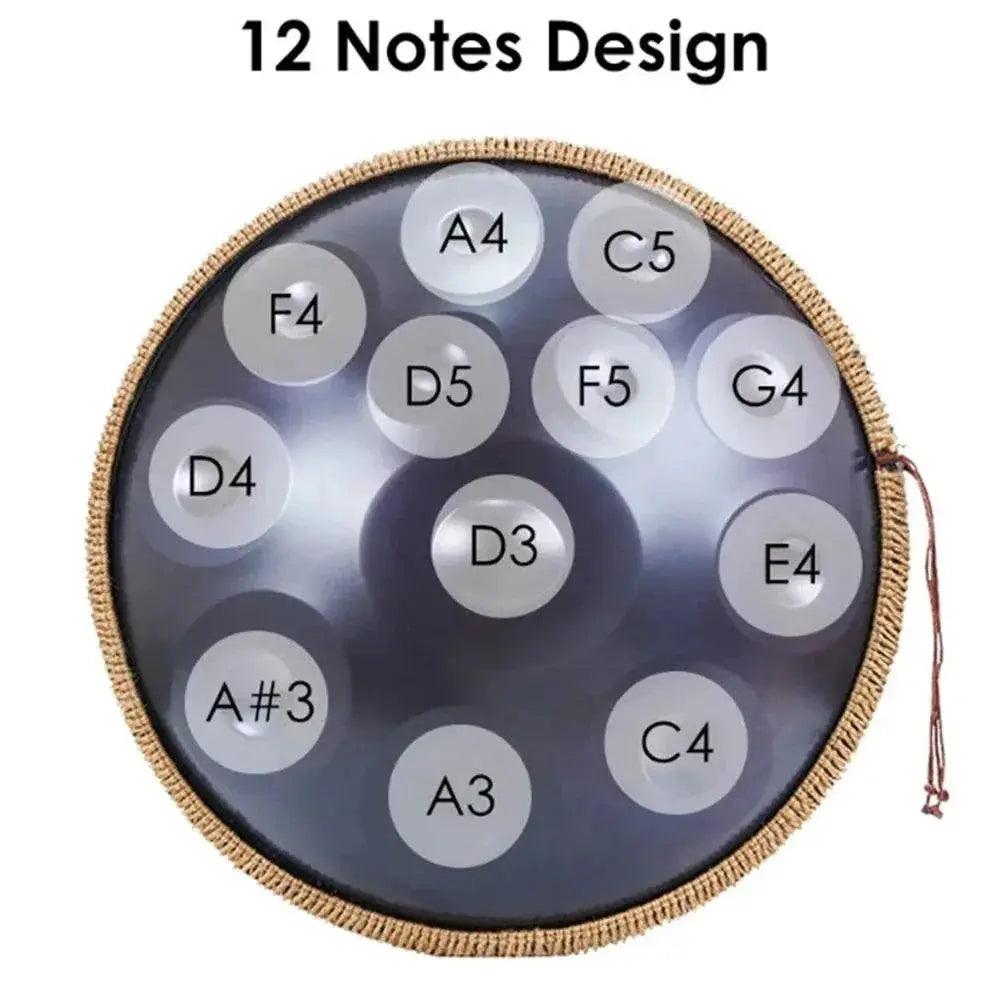  Handpan Drum 9 10 12 Notes D Minor 22 Inch Steel Tongue Drum Yoga Meditation Instrument Beginner Gift Music Drum Kurd -  ToylandEU™