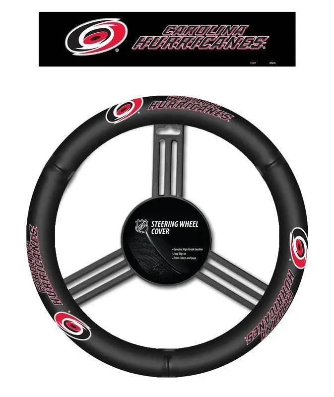  Carolina Hurricanes Leather Steering Wheel Cover NHL -  ToylandEU™