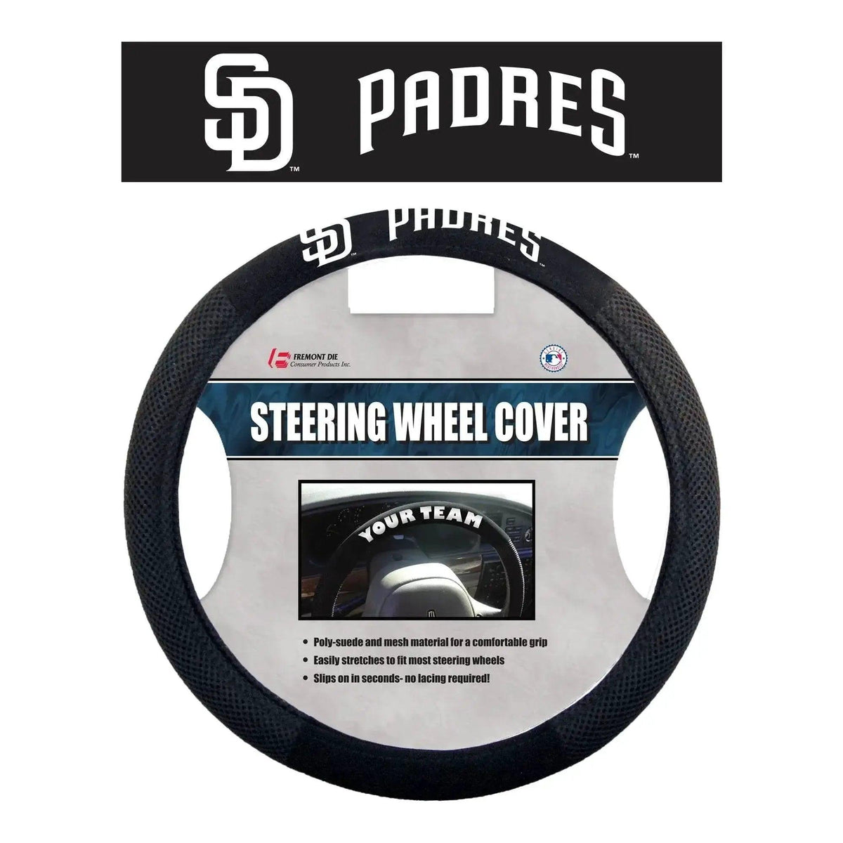  San Diego Padres Leather Steering Wheel Cover Mesh Style -  ToylandEU™