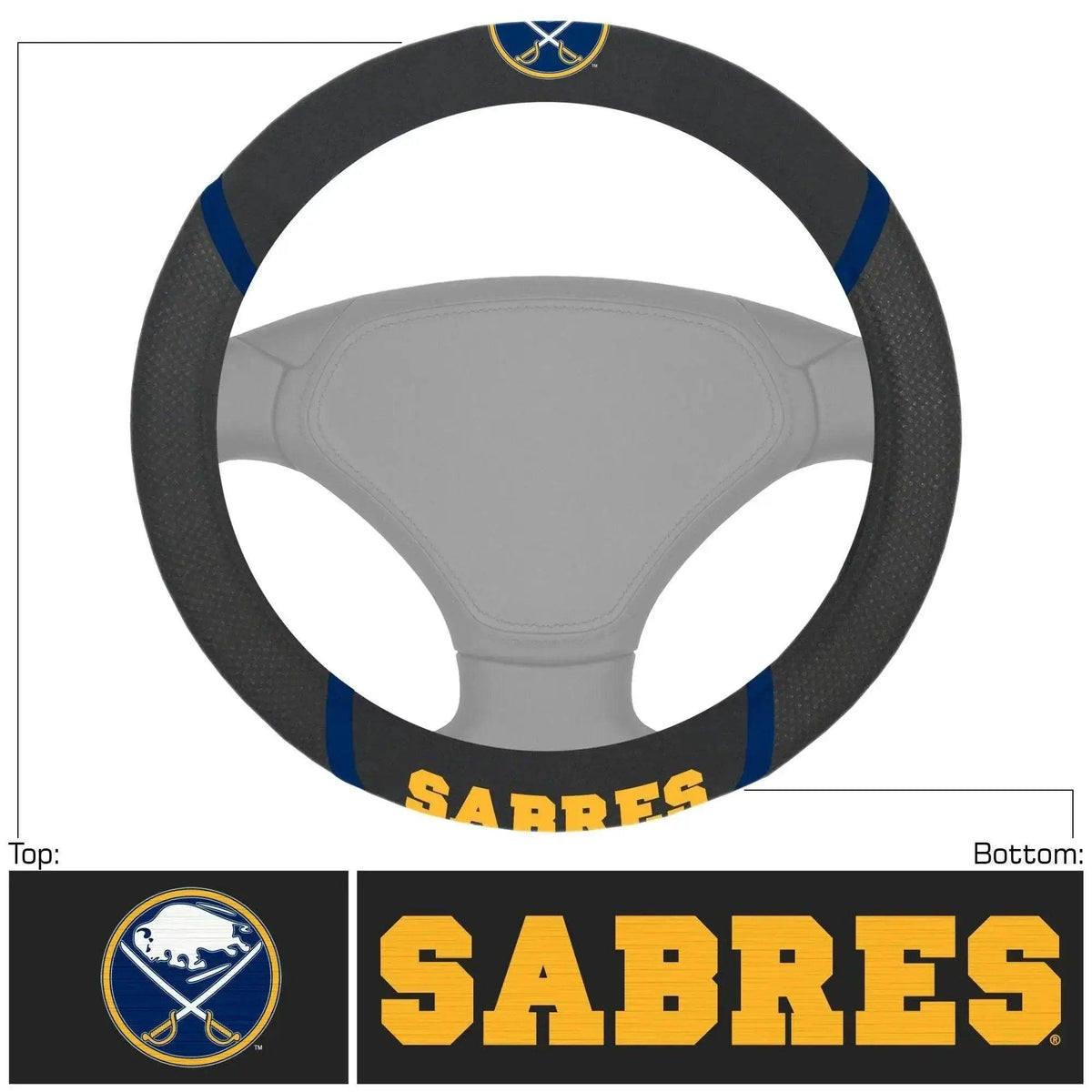  Buffalo Sabres Steering Wheel Cover Mesh Stitching -  ToylandEU™