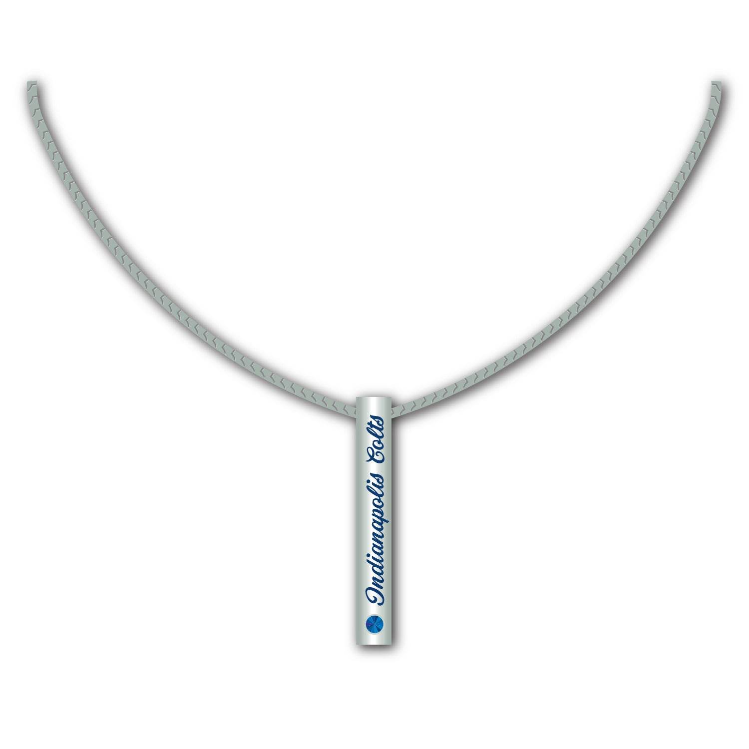 Sterling Silver Bar Necklace Indianapolis Colts Jewelry - ToylandEU