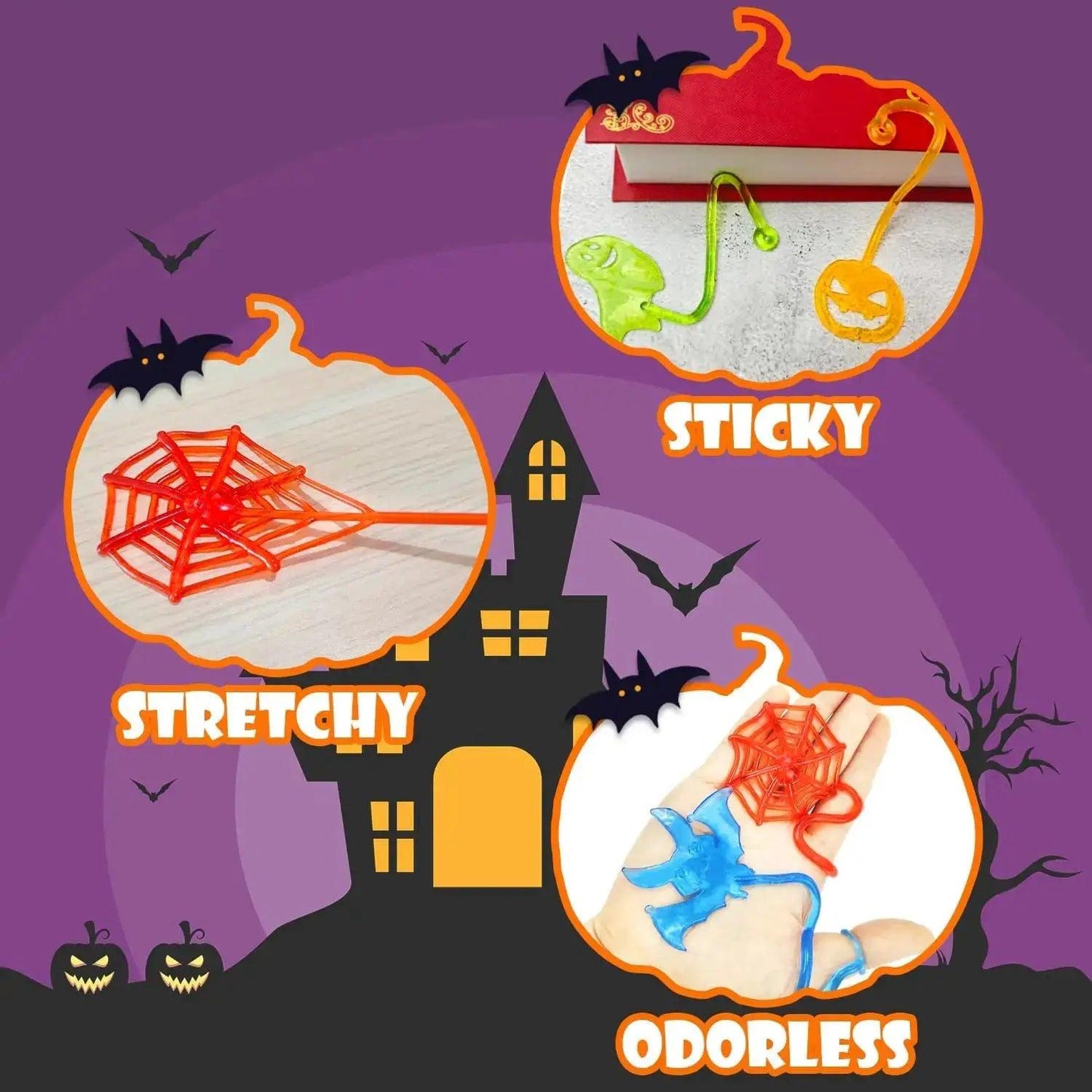  Sticky Hands Spider Web Toy Set For Kids Stretchy Fun -  ToylandEU™