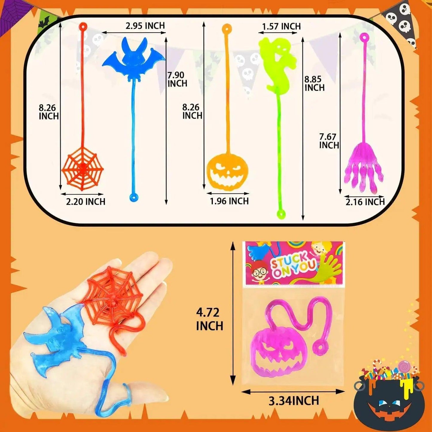  Sticky Hands Spider Web Toy Set For Kids Stretchy Fun -  ToylandEU™