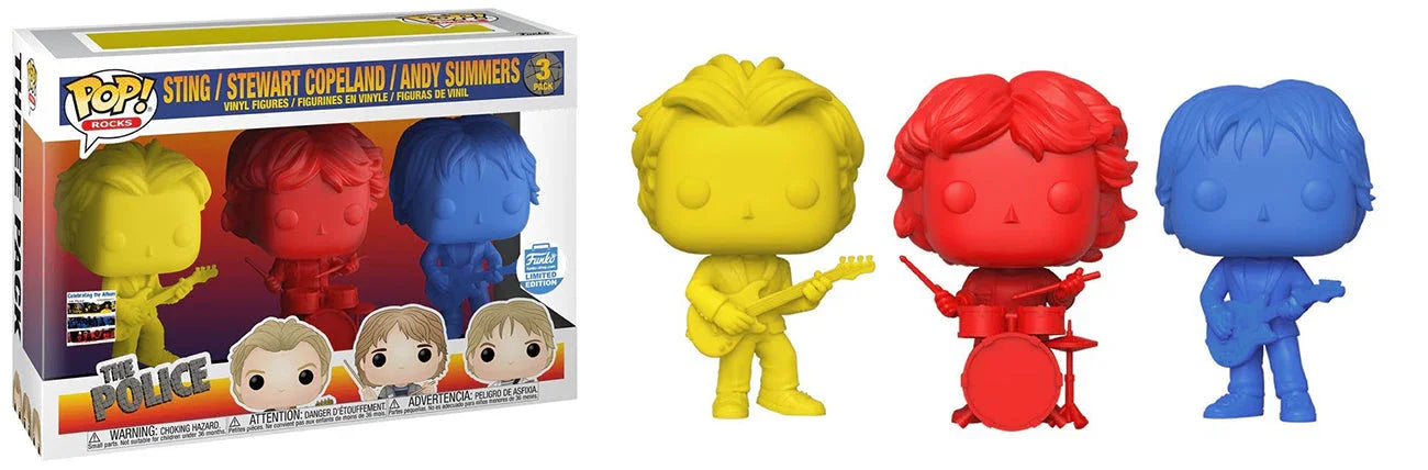 Sting, Stewart Copeland & Andy Summers (The Police) 3-pk - Funko Shop Exclusive - ToylandEU