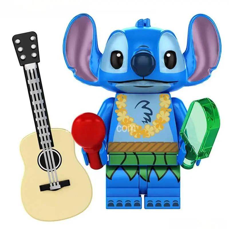 Stitch with Guitar & hula Outfit Lego Disney Minifigures Custom Toys - Minifigure Toys