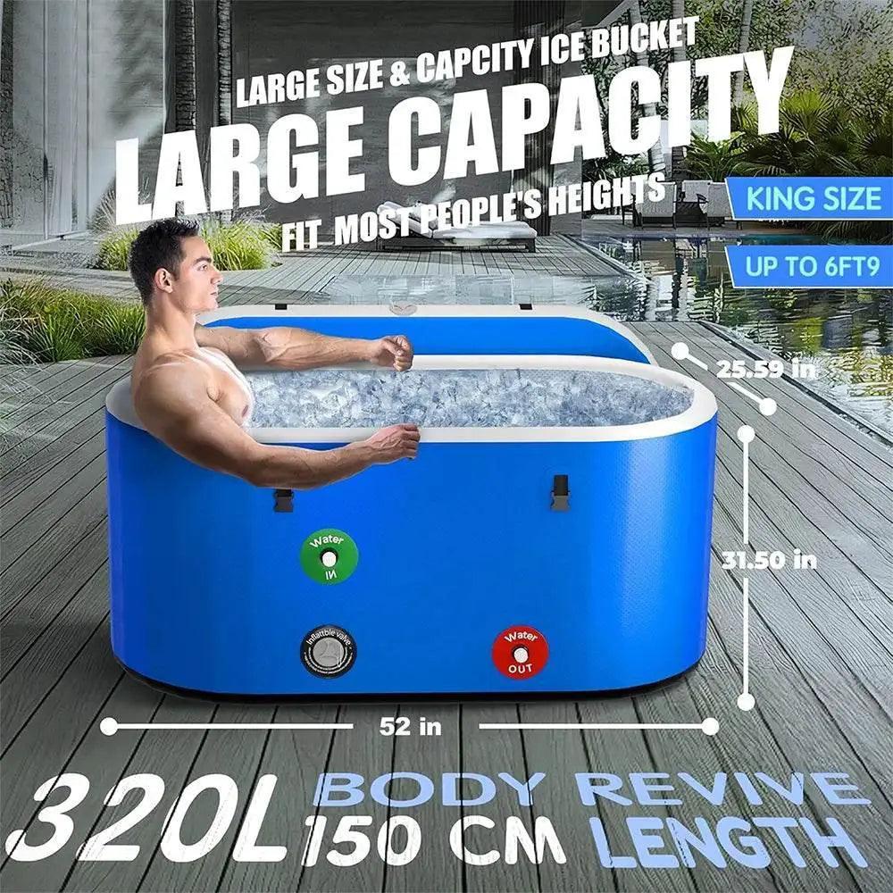  Stock 132cm Cold Immersion Training Ice Bath Tub Large Collapsible Cold Plunge Pod for Indoor Outdoor Use -  ToylandEU™