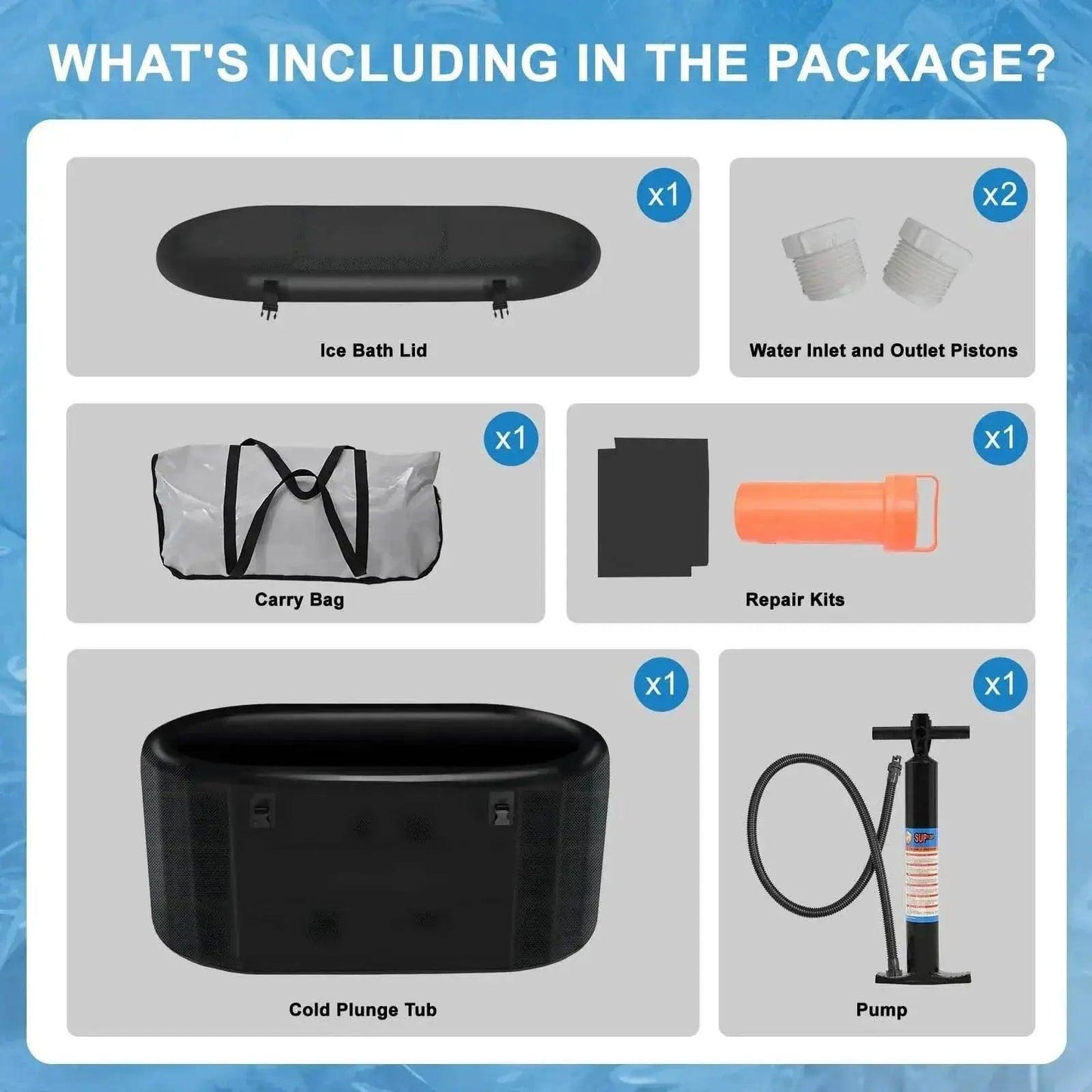  Stock 132cm Cold Immersion Training Ice Bath Tub Large Collapsible Cold Plunge Pod for Indoor Outdoor Use -  ToylandEU™