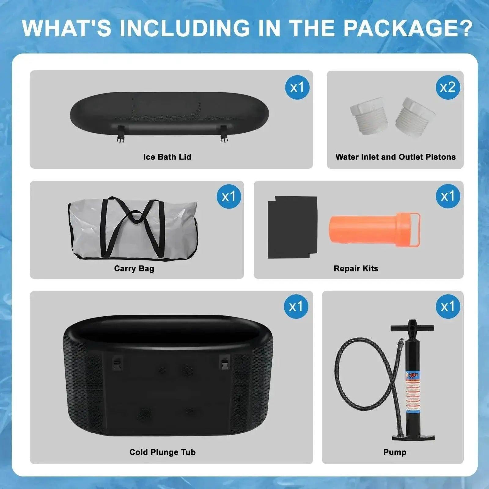  Stock 132cm Cold Immersion Training Ice Bath Tub Large Collapsible Cold Plunge Pod for Indoor Outdoor Use -  ToylandEU™