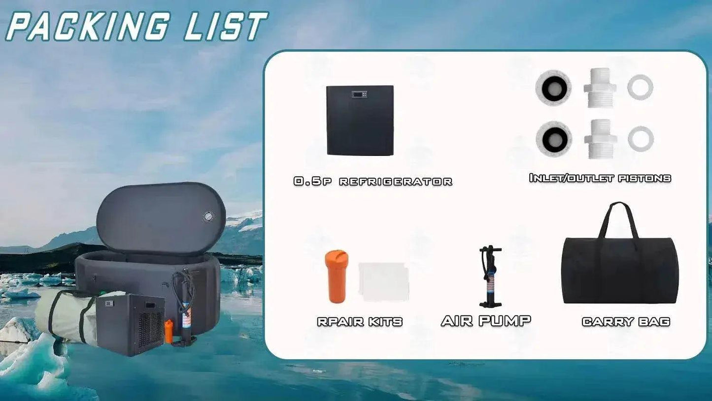 Stock 132cm Cold Immersion Training Ice Bath Tub Large Collapsible Cold Plunge Pod for Indoor Outdoor Use -  ToylandEU™