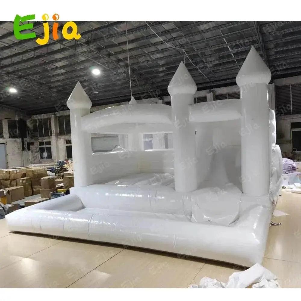 Stock Heavy Duty PVC 15Ft White Bounce House Castle For Party -  ToylandEU™