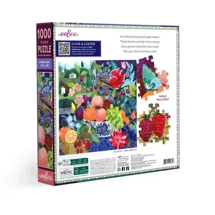 Stone Fruit Life 1000 Piece Jigsaw Puzzle Recycled Materials - ToylandEU