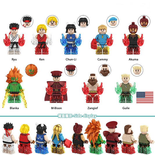 Street Fighter Minifigures | 9-Piece Set | Toylandeu™