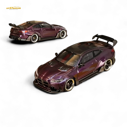  BMW M4 G82 Diecast Scale 1 64 Widebody Dark Purple -  ToylandEU™
