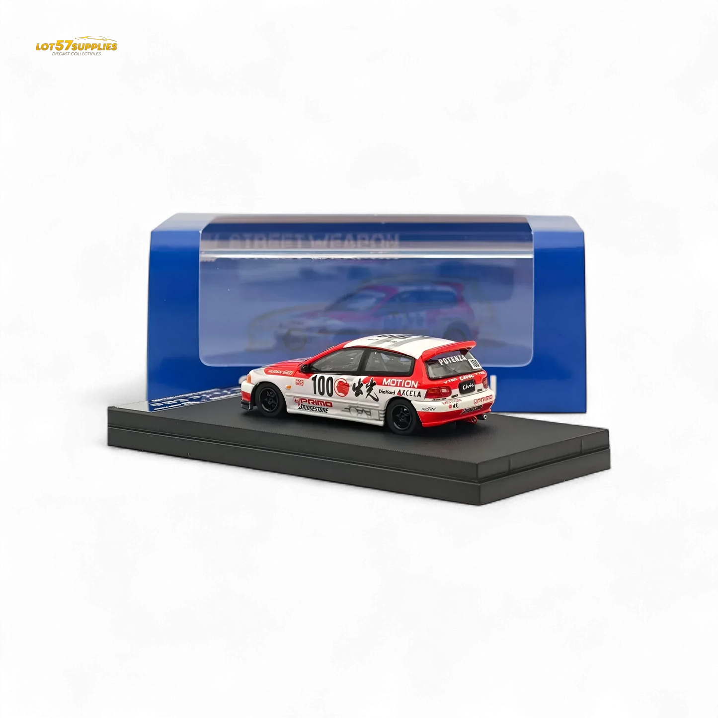 Street Weapon Honda Civic EG6 Idemitsu Street Edition 1:64 - ToylandEU
