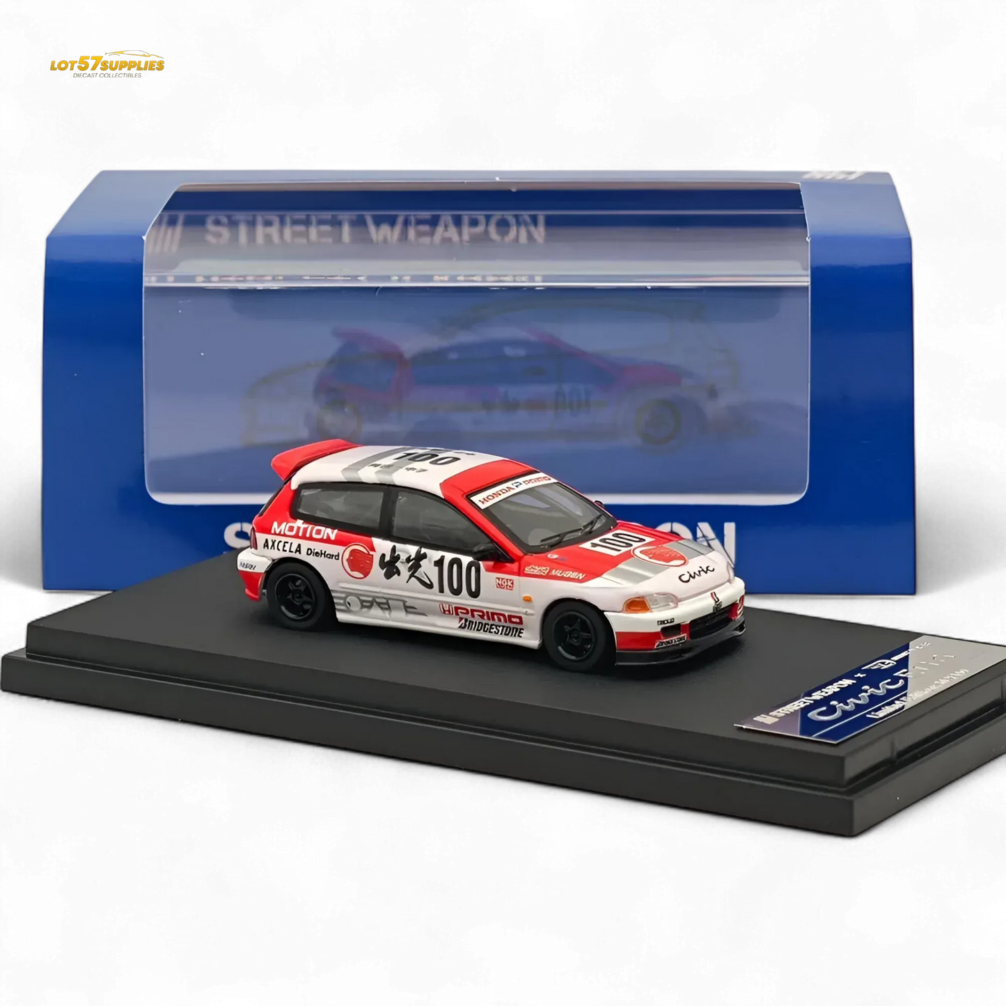 Street Weapon Honda Civic EG6 Idemitsu Street Edition 1:64 - ToylandEU