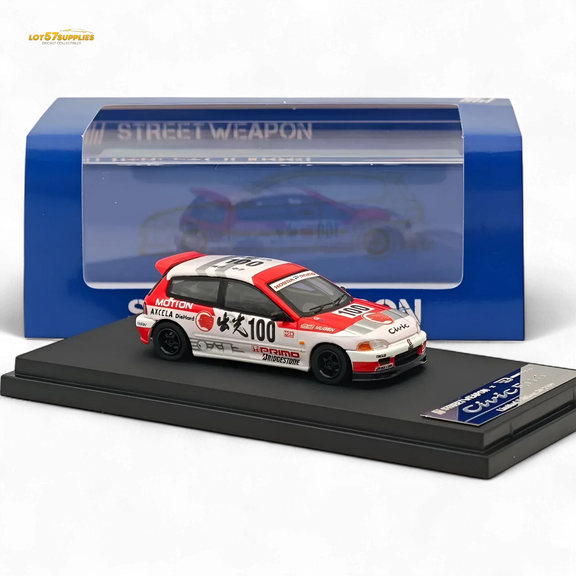 Street Weapon Honda Civic EG6 Idemitsu Street Edition 1:64 - ToylandEU