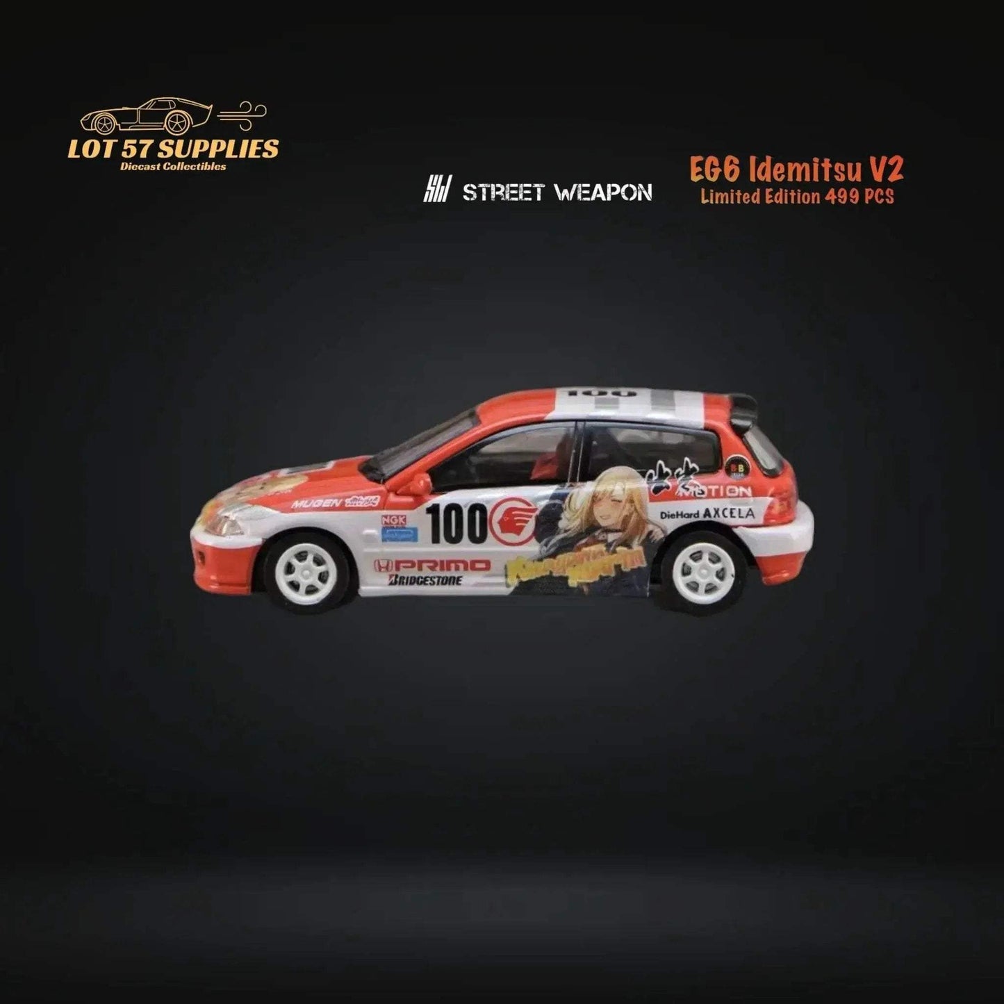 Street Weapon Honda Civic EG6 Idemitsu V2 1:64 - ToylandEU
