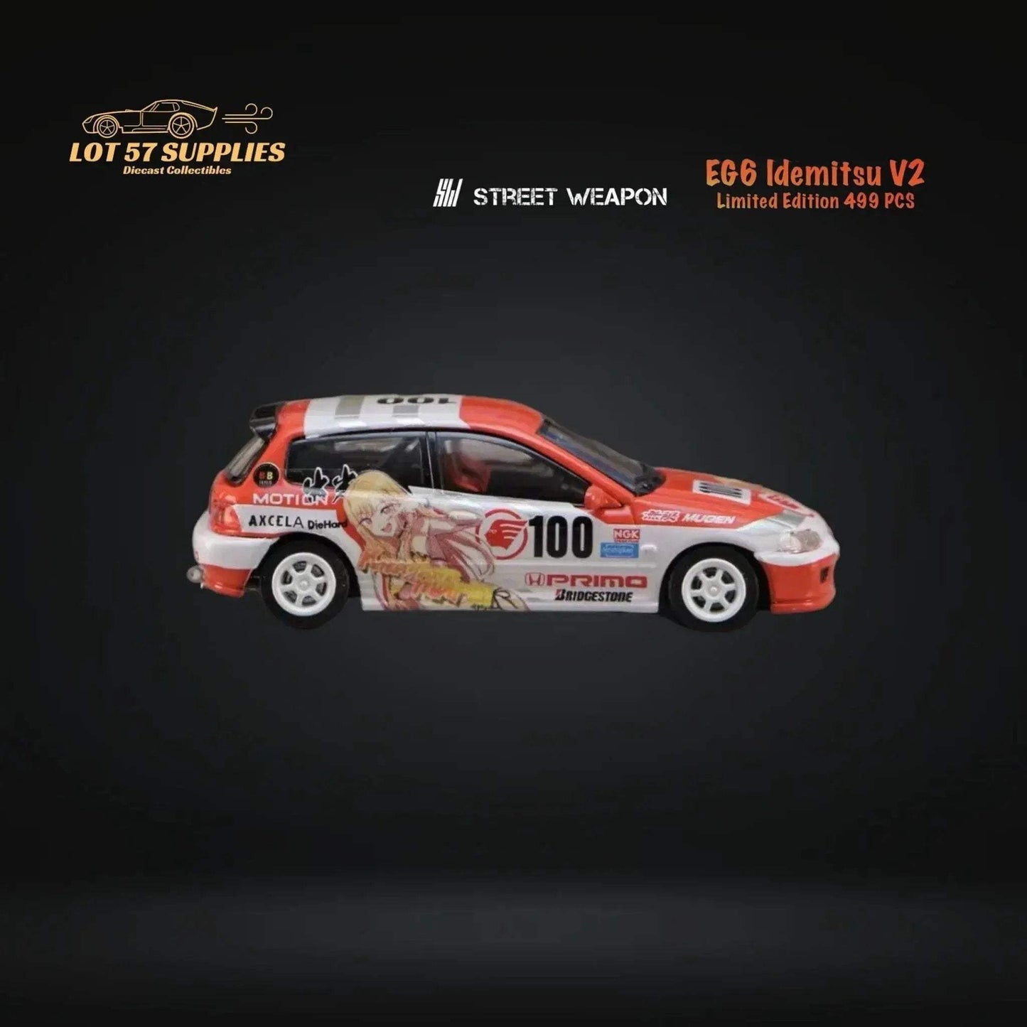 Street Weapon Honda Civic EG6 Idemitsu V2 1:64 - ToylandEU