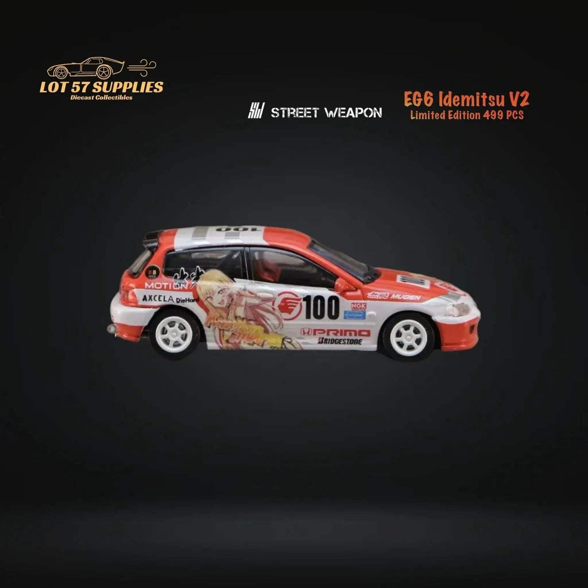 Street Weapon Honda Civic EG6 Idemitsu V2 1:64 - ToylandEU