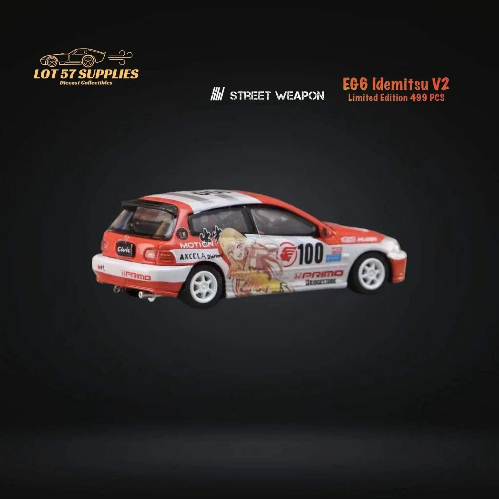 Street Weapon Honda Civic EG6 Idemitsu V2 1:64 - ToylandEU