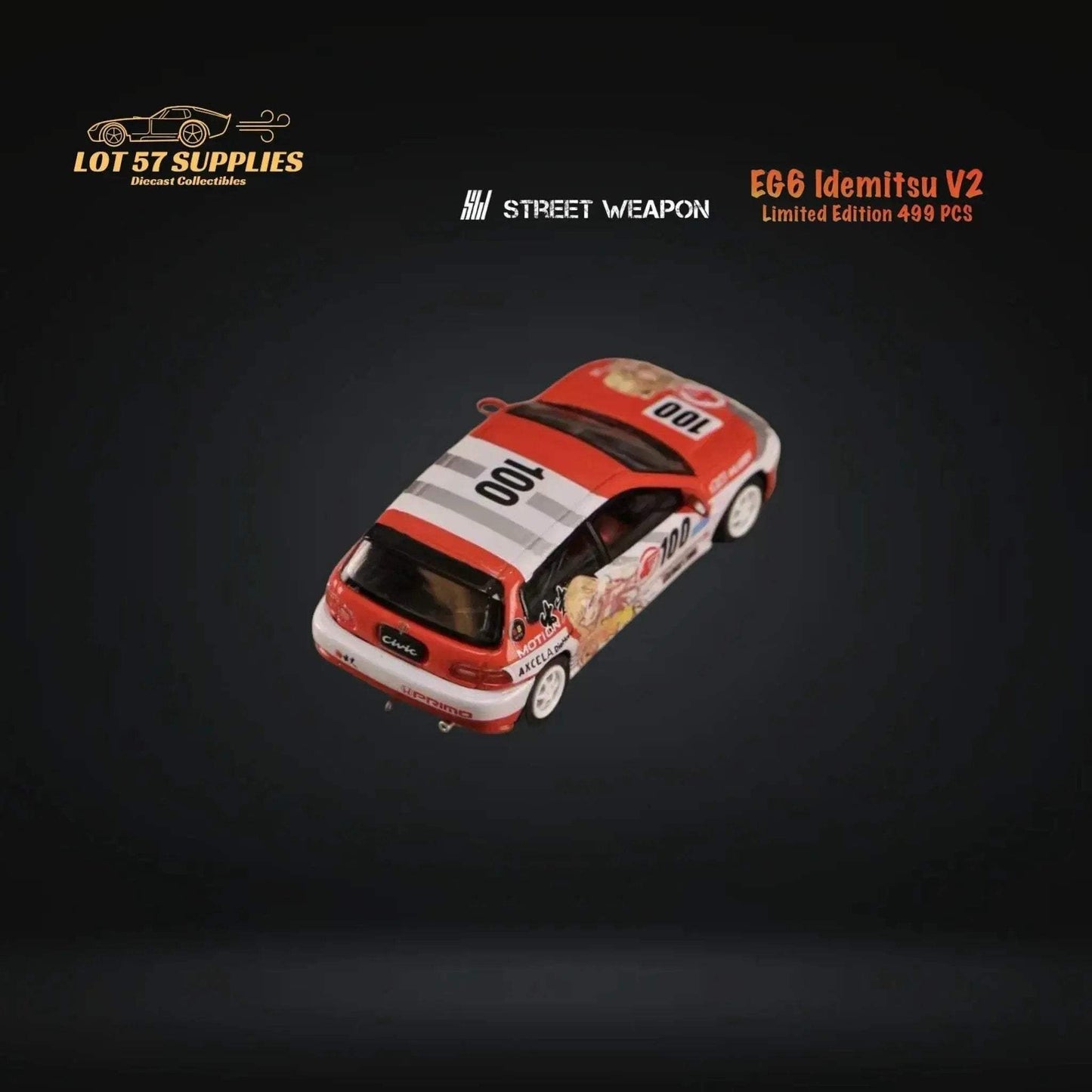 Street Weapon Honda Civic EG6 Idemitsu V2 1:64 - ToylandEU