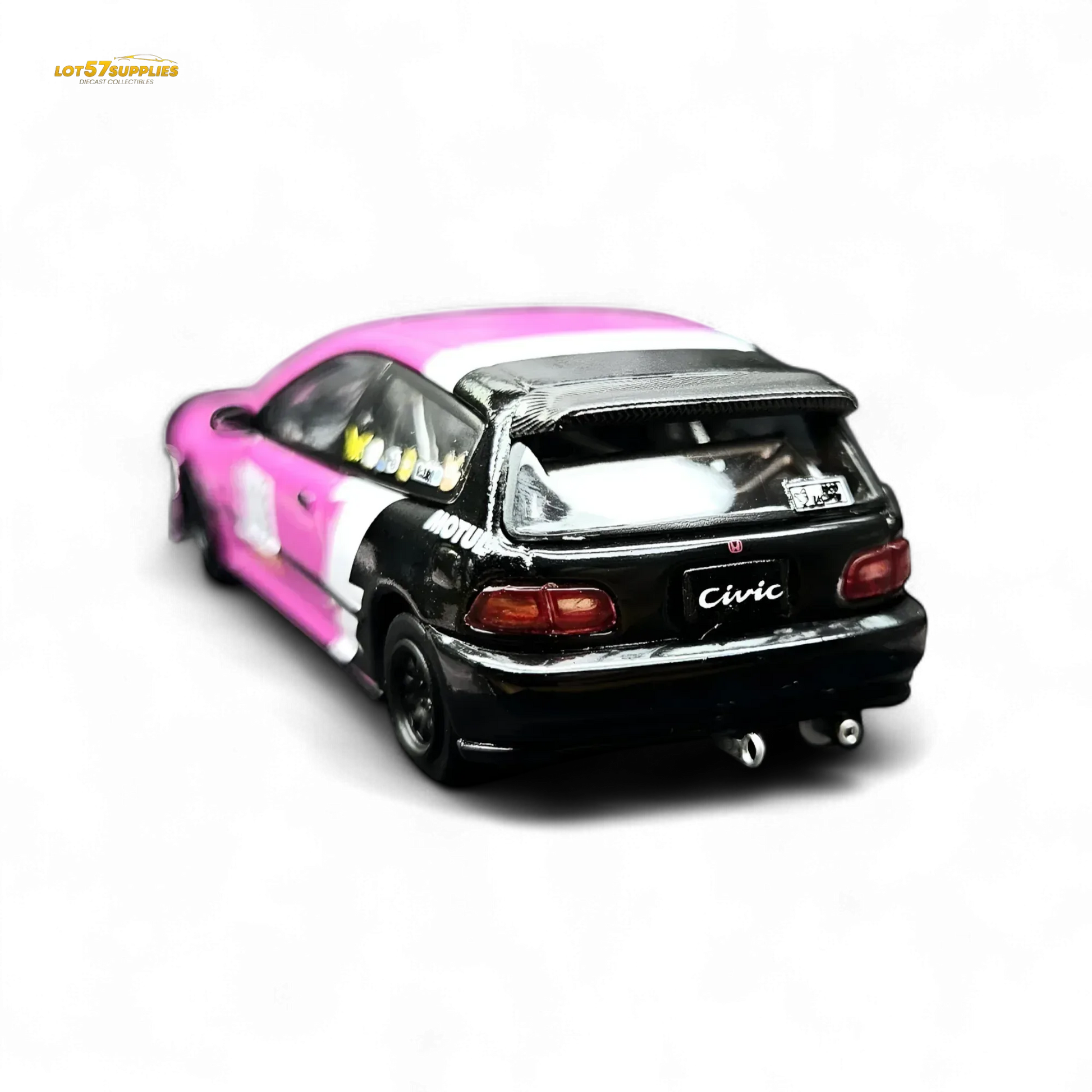 Street Weapon Honda Civic EG6 No Good Racing Pink - Black 1:64 - ToylandEU