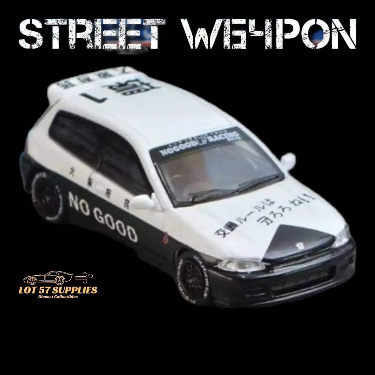 Street Weapon Honda Civic EG6 OSAKA JDM Police livery Car 1:64 - ToylandEU