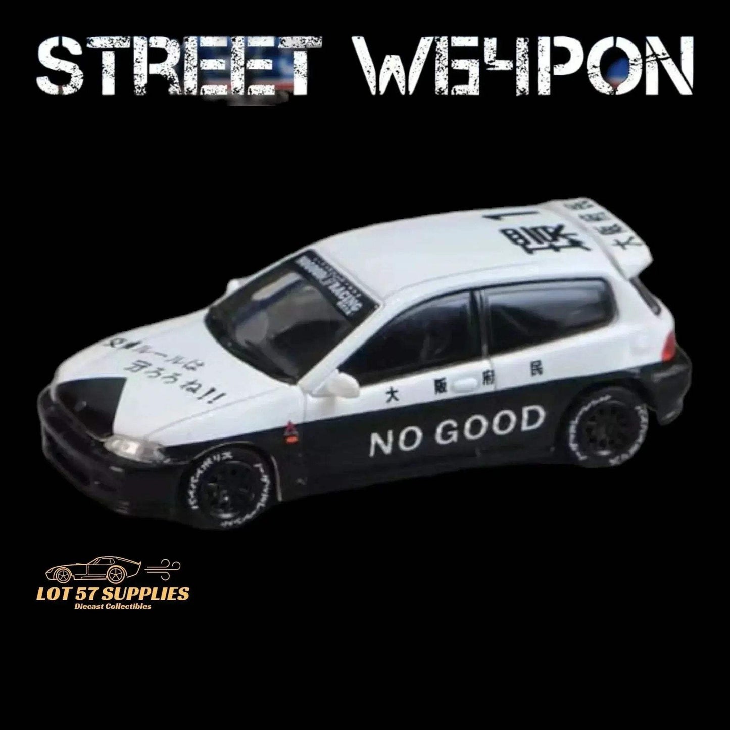 Street Weapon Honda Civic EG6 OSAKA JDM Police livery Car 1:64 - ToylandEU